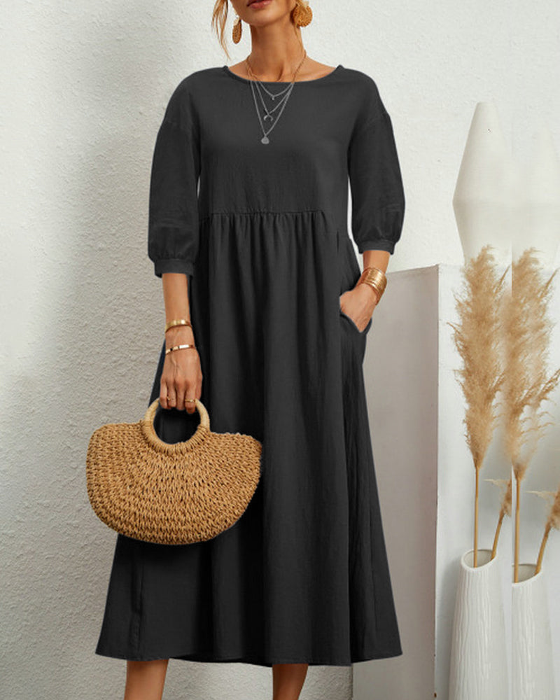 Robe maxi unie pour femmes
