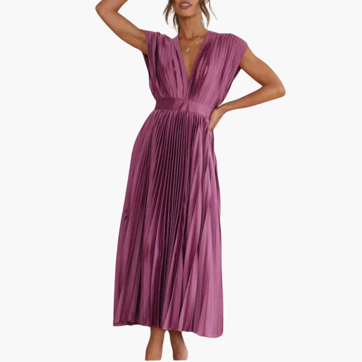 Robe midi élégante avec décolleté en V - Mode de soirée pour femmes Farfetch