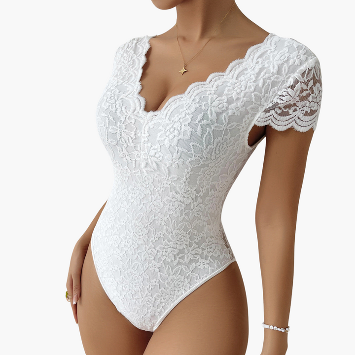 Body en dentelle pour femmes - Décolleté en V élégant