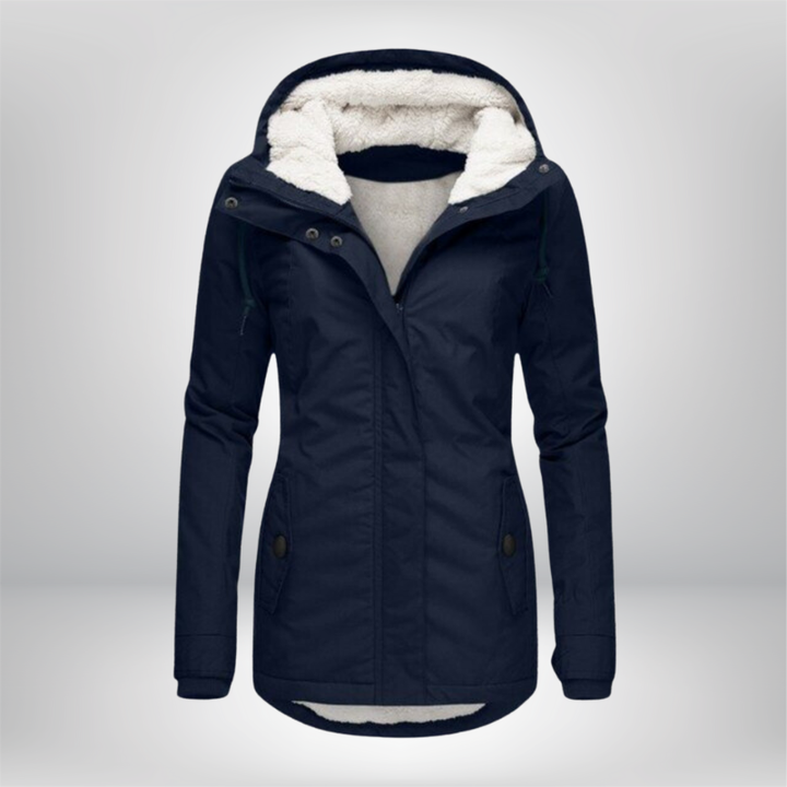 Veste d'hiver femme avec capuche | Veste de transition doublée
