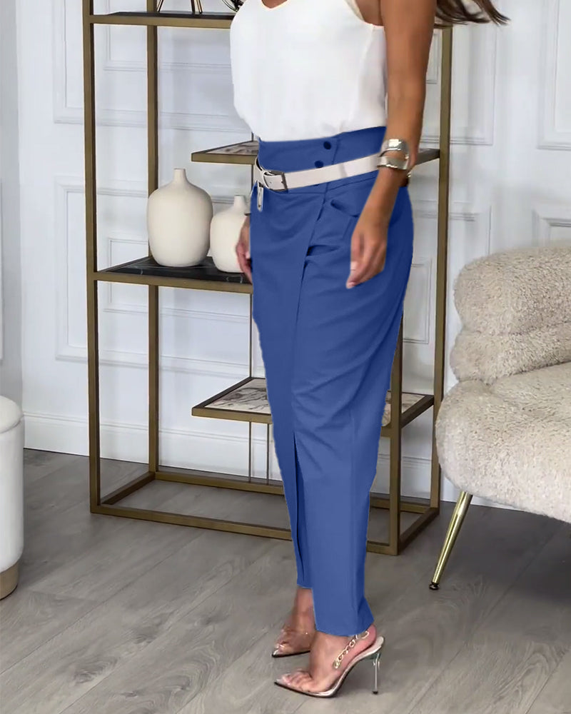 Mirella | Pantalon élégant avec ceinture