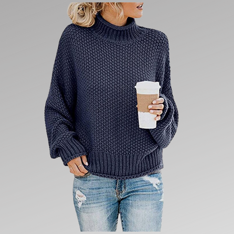 Pull en tricot confortable pour femmes | Col roulé