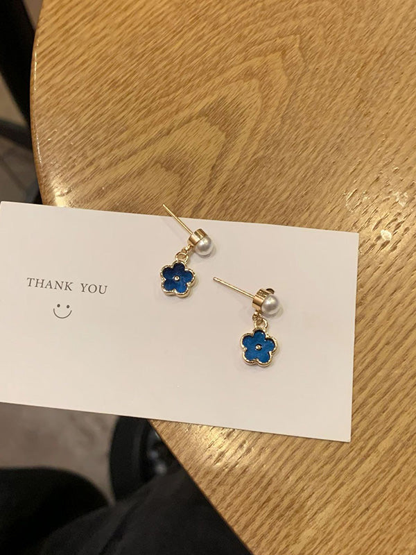 Accessoires de boucles d'oreilles en forme de fleur à géométrie vintage