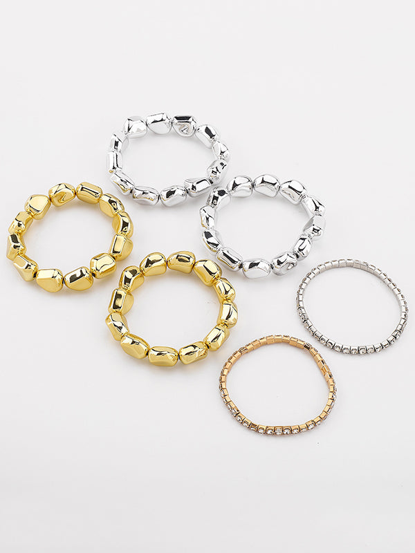 Bracelet géométrique normcore, à strass