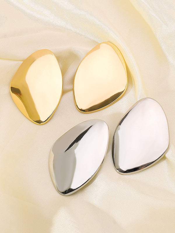 Boucles d'oreilles pendantes géométriques normcore, couleur unie