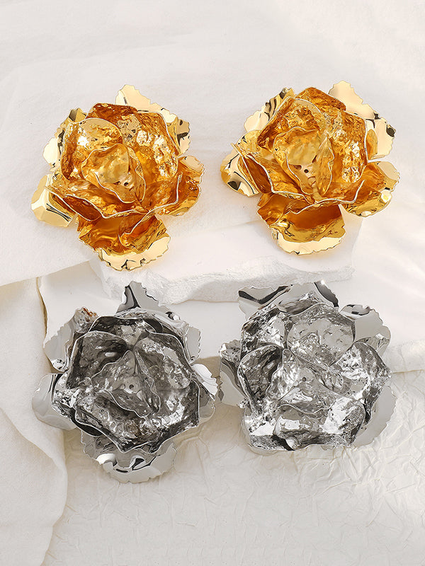 Boucles d'oreilles pendantes en forme de fleur