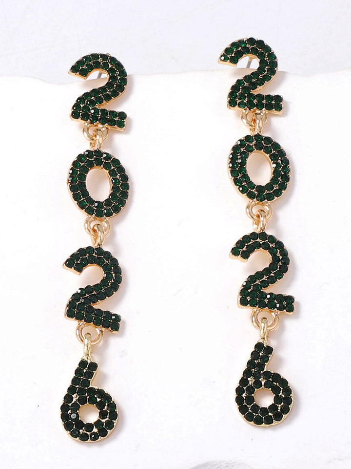 Boucles d'oreilles brillantes à motifs figuratifs, à strass