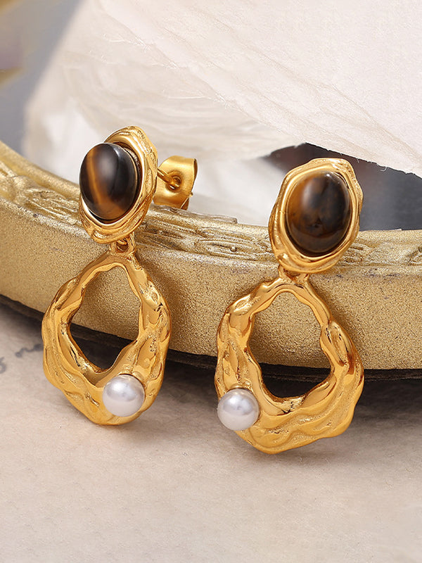 Boucles d'oreilles pendantes géométriques