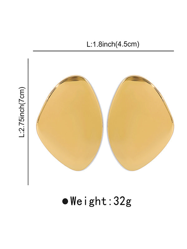 Boucles d'oreilles pendantes géométriques normcore, couleur unie