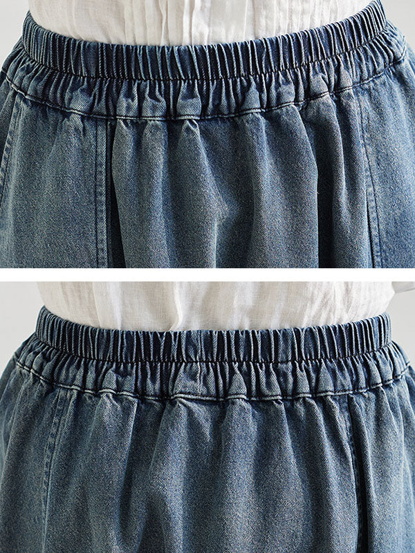 Jupe ample à taille élastique, en dégradé