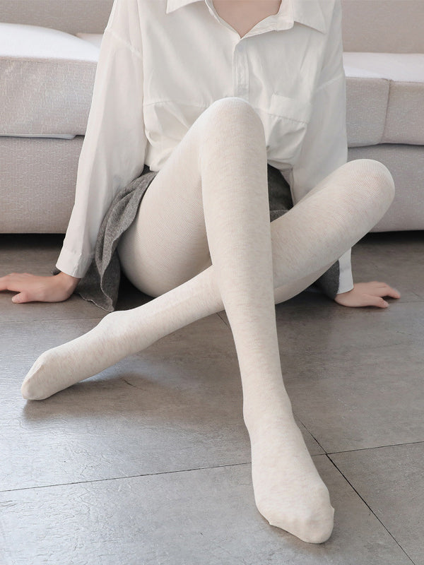 Pantalon thermique en velours de couleur unie, jambe slim Simple, garde au chaud, bas