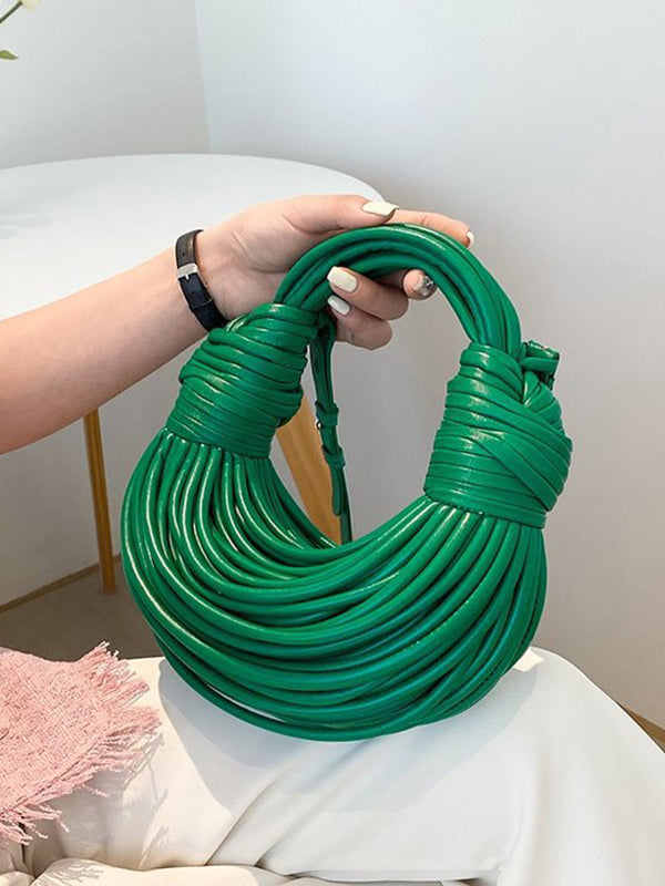 Sac à pompons, couleur unie