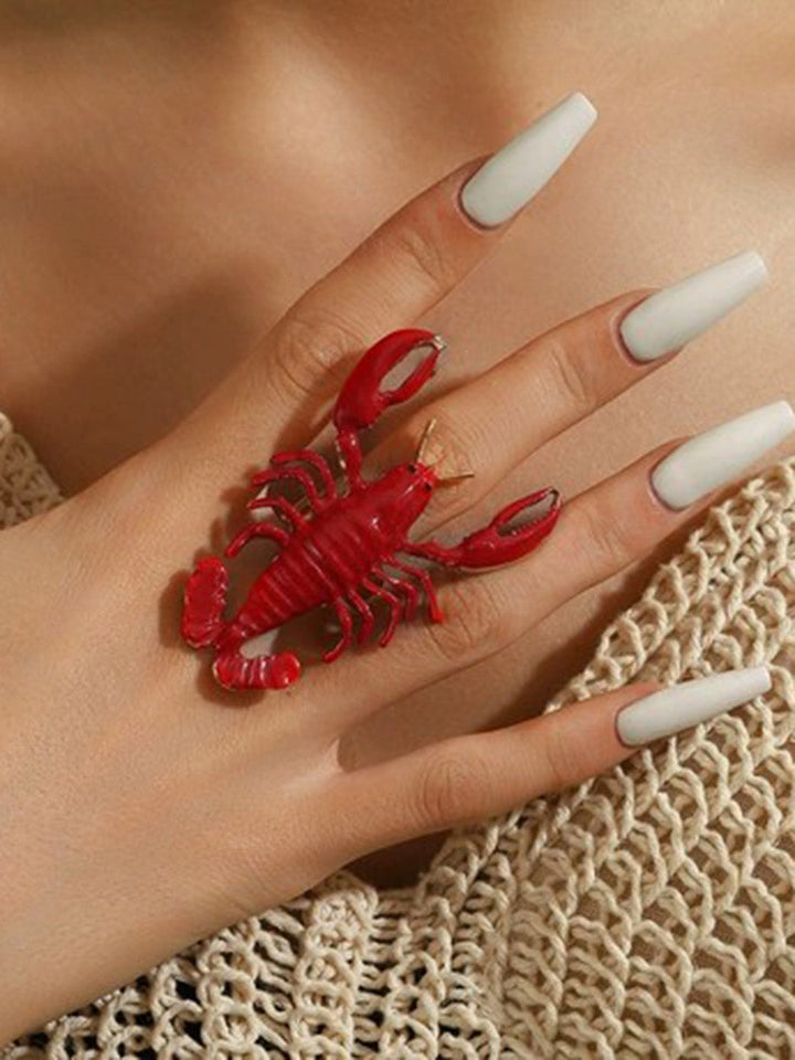 Bague en forme d'animal, à strass
