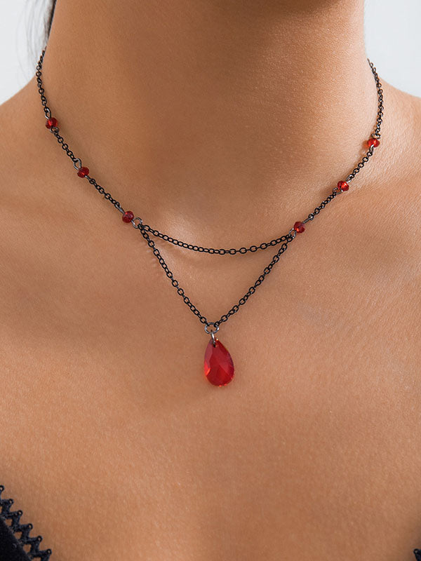 Collier géométrique à double rang