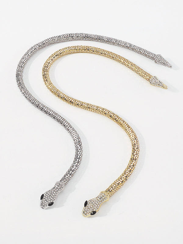 Collier élégant en forme de serpent