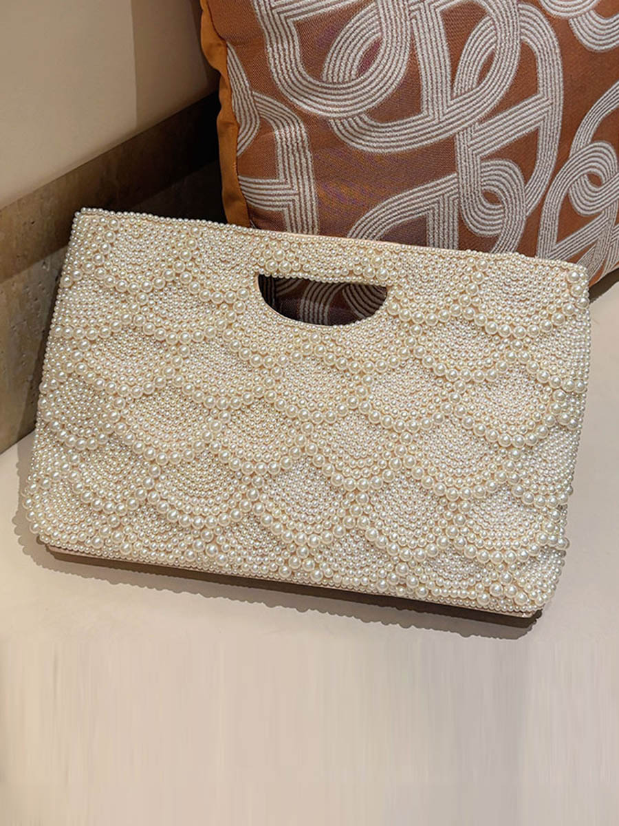 Sac à main géométrique à chaîne, couleur unie
