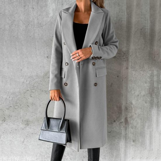 Manteau double boutonnage pour femmes - Élégant, Intemporel, Polyvalent