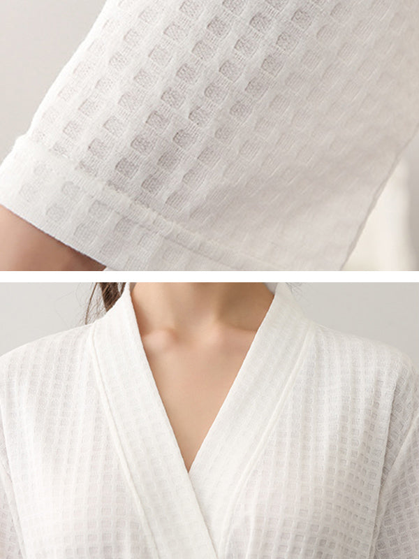 Robe de pyjama fine à bandage solide et confortable