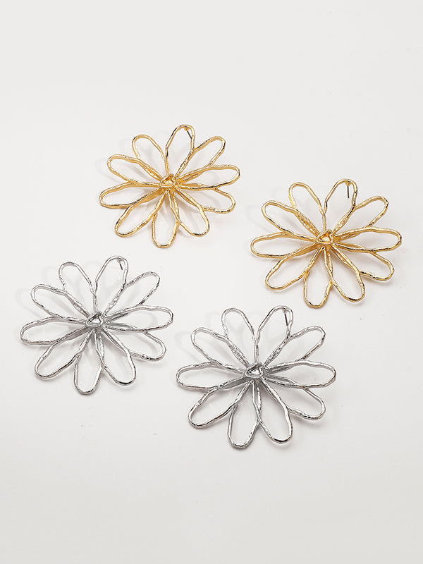 Boucles d'oreilles pendantes en forme de fleur