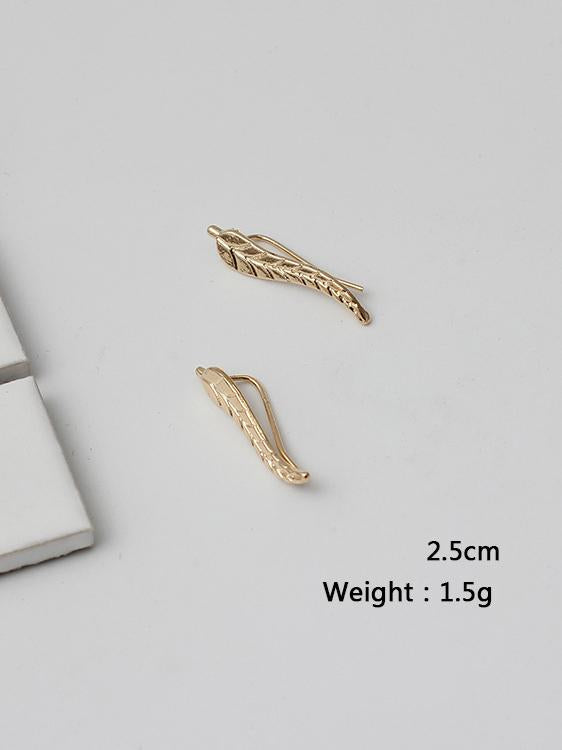 Accessoires de boucles d'oreilles à motif de feuilles