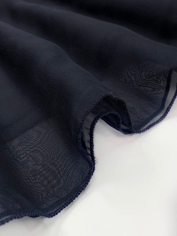 Robe longue ample plissée transparente effet deux pièces, en gaze, à col rond