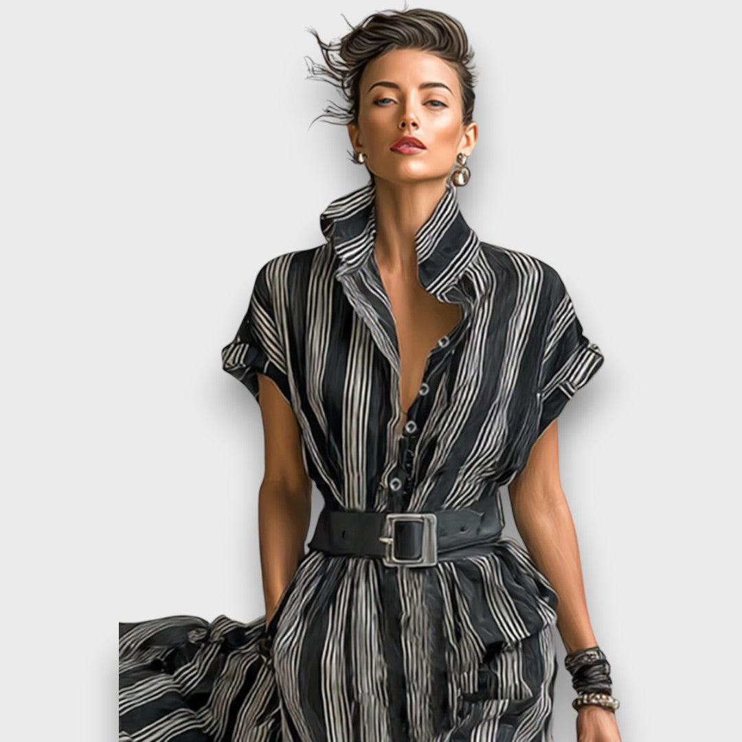 Sorella – Robe maxi rayée en chiffon