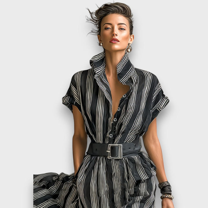 Sorella – Robe maxi rayée en chiffon