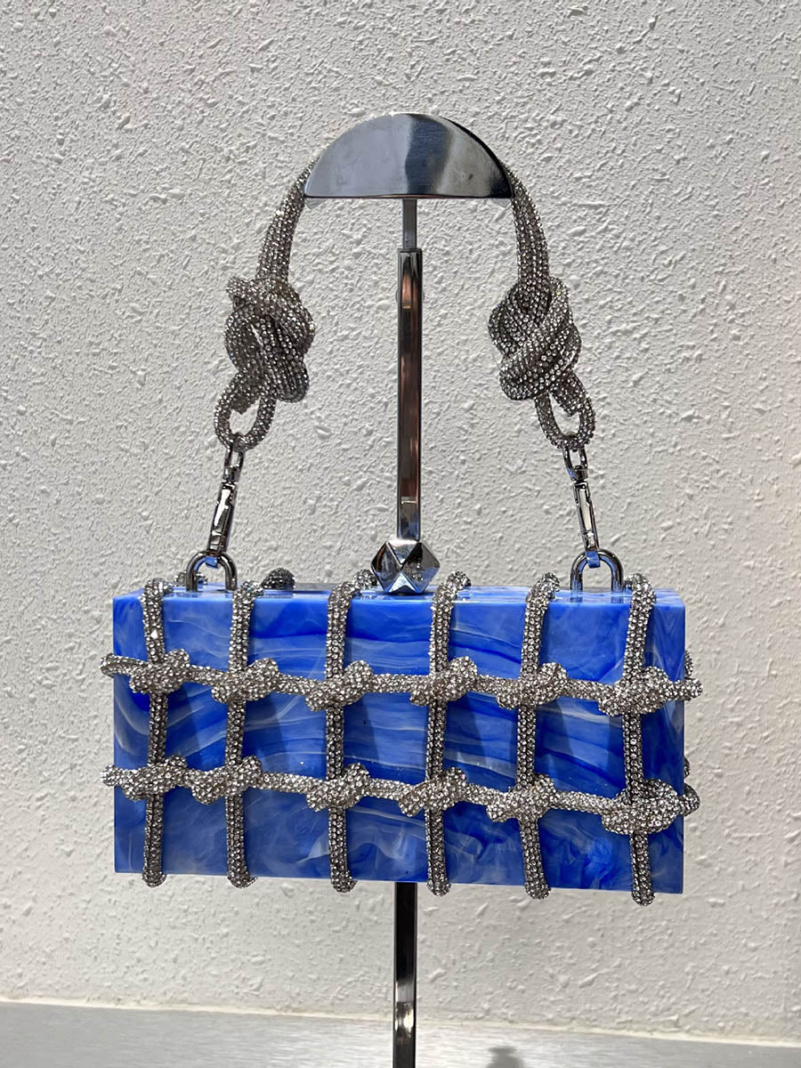 Sac besace brillant géométrique