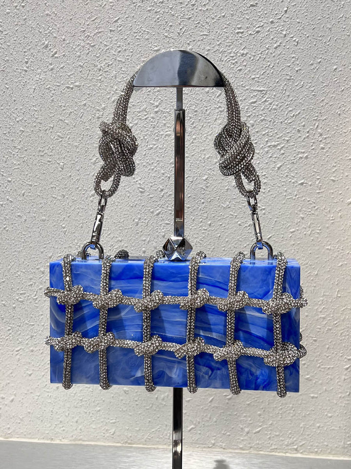 Sac besace brillant géométrique