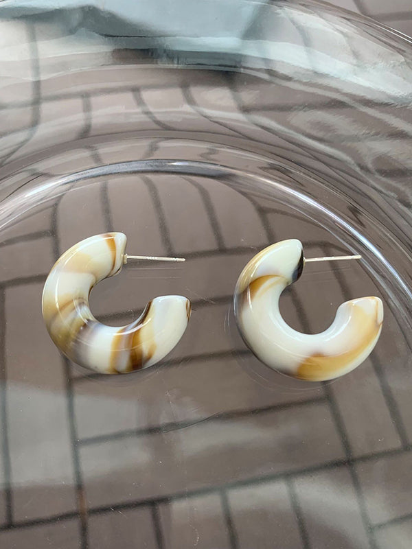 Boucles d'oreilles géométriques en acrylique simples et chics, 10 couleurs