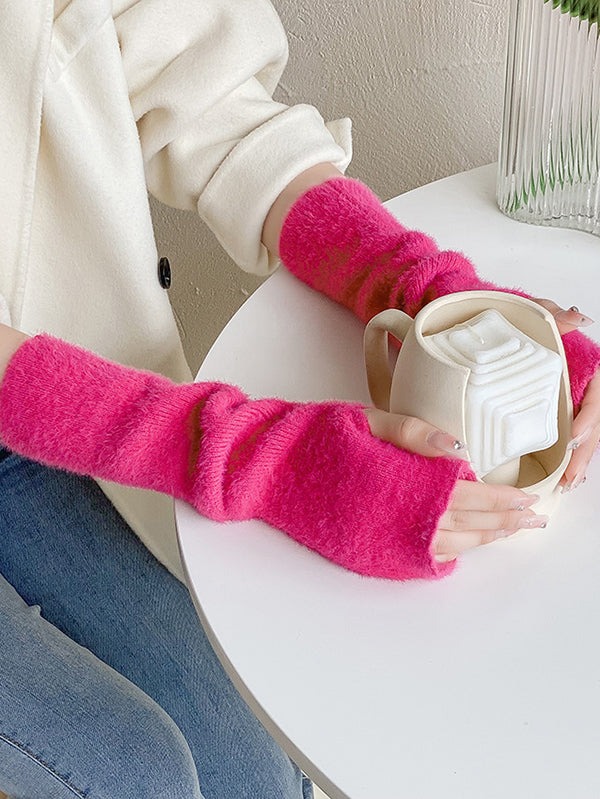 Accessoires de manchettes décontractés de couleur unie