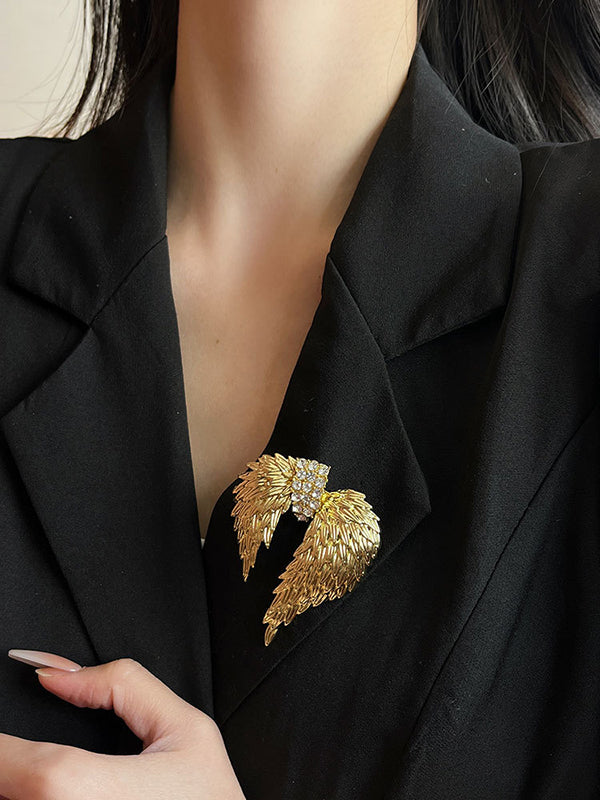 Broche géométrique à strass