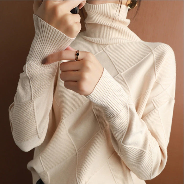 Pull col roulé femme tricoté | Oversize & Doux