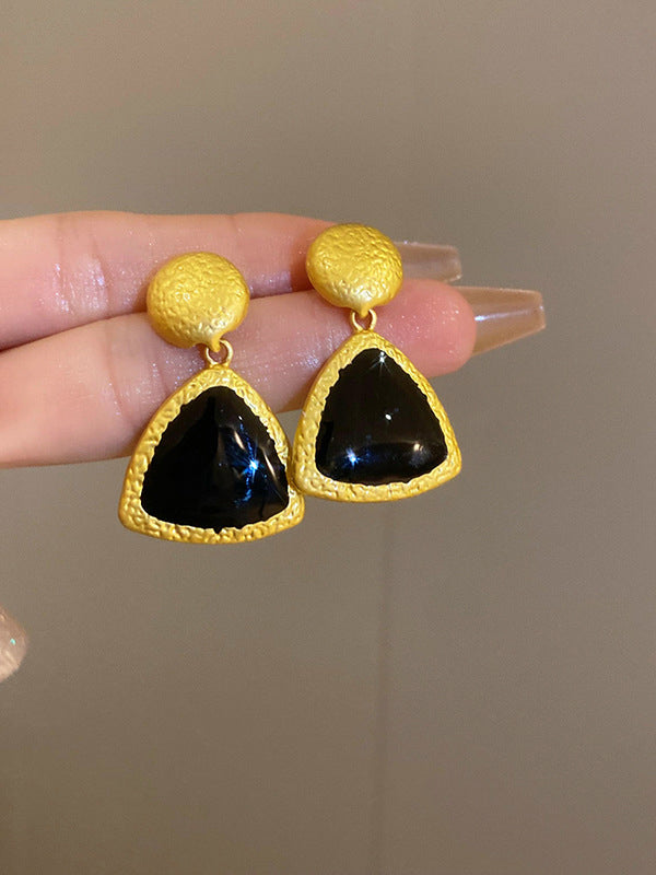 Boucles d'oreilles pendantes géométriques