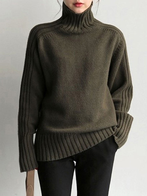 Pull simple à col roulé