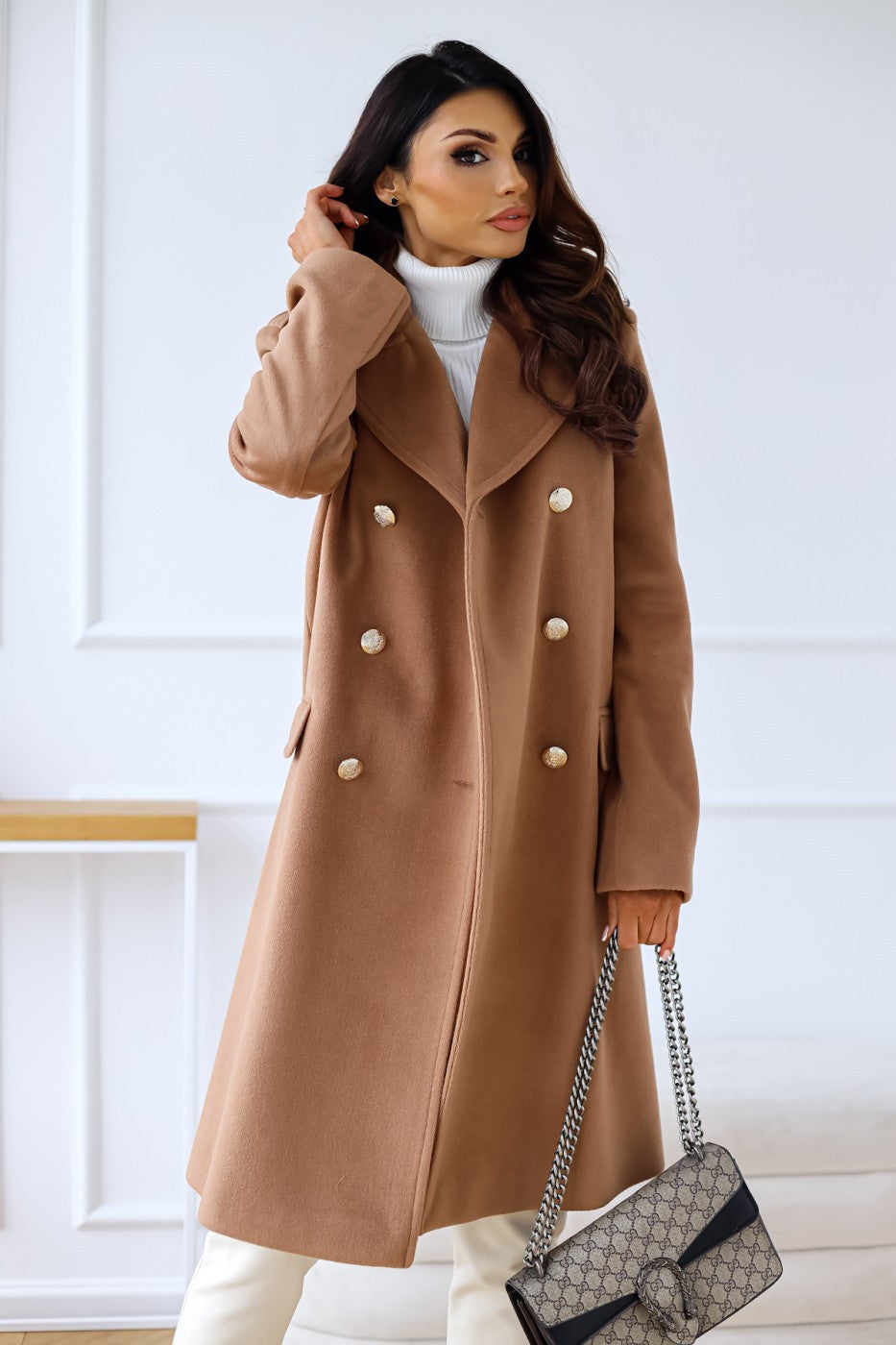 Trench-coat Femme Élégant | Hiver Long Double Boutonnage