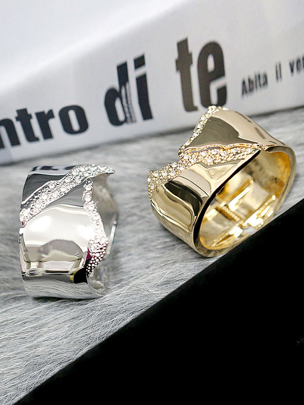 Bracelet géométrique normcore, à strass