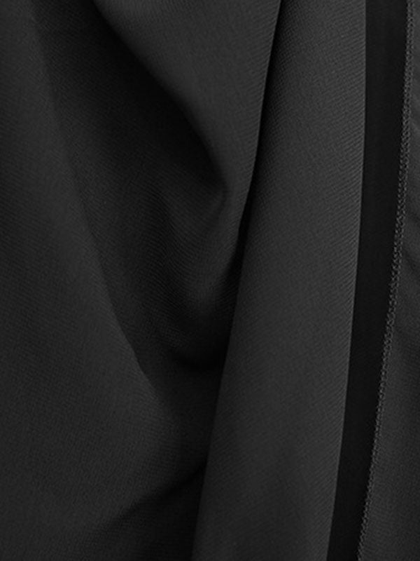 Pantalon 7/8 ample plissé couleur unie