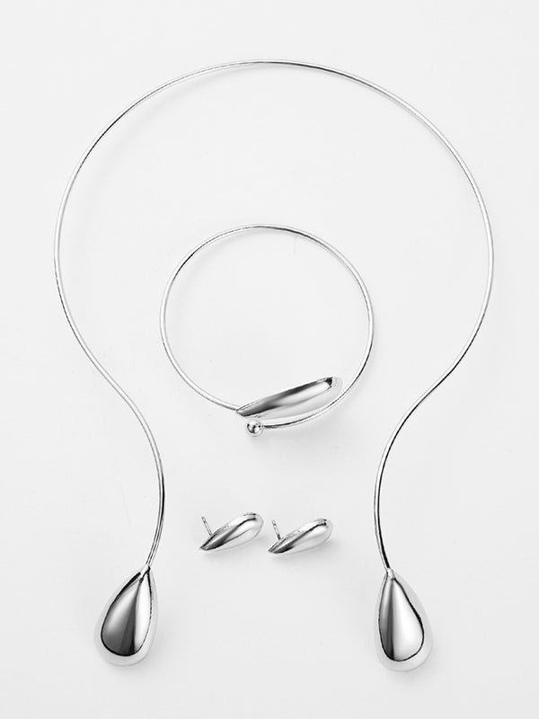 Accessoires de bracelets géométriques, boucles d'oreilles pendantes, accessoires de colliers, 4 pièces