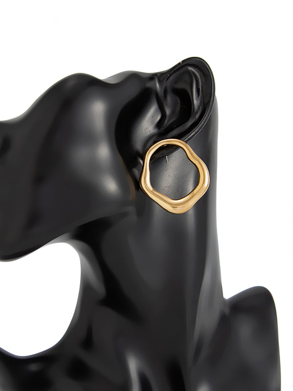 Boucles d'oreilles brillantes à coupe irrégulière