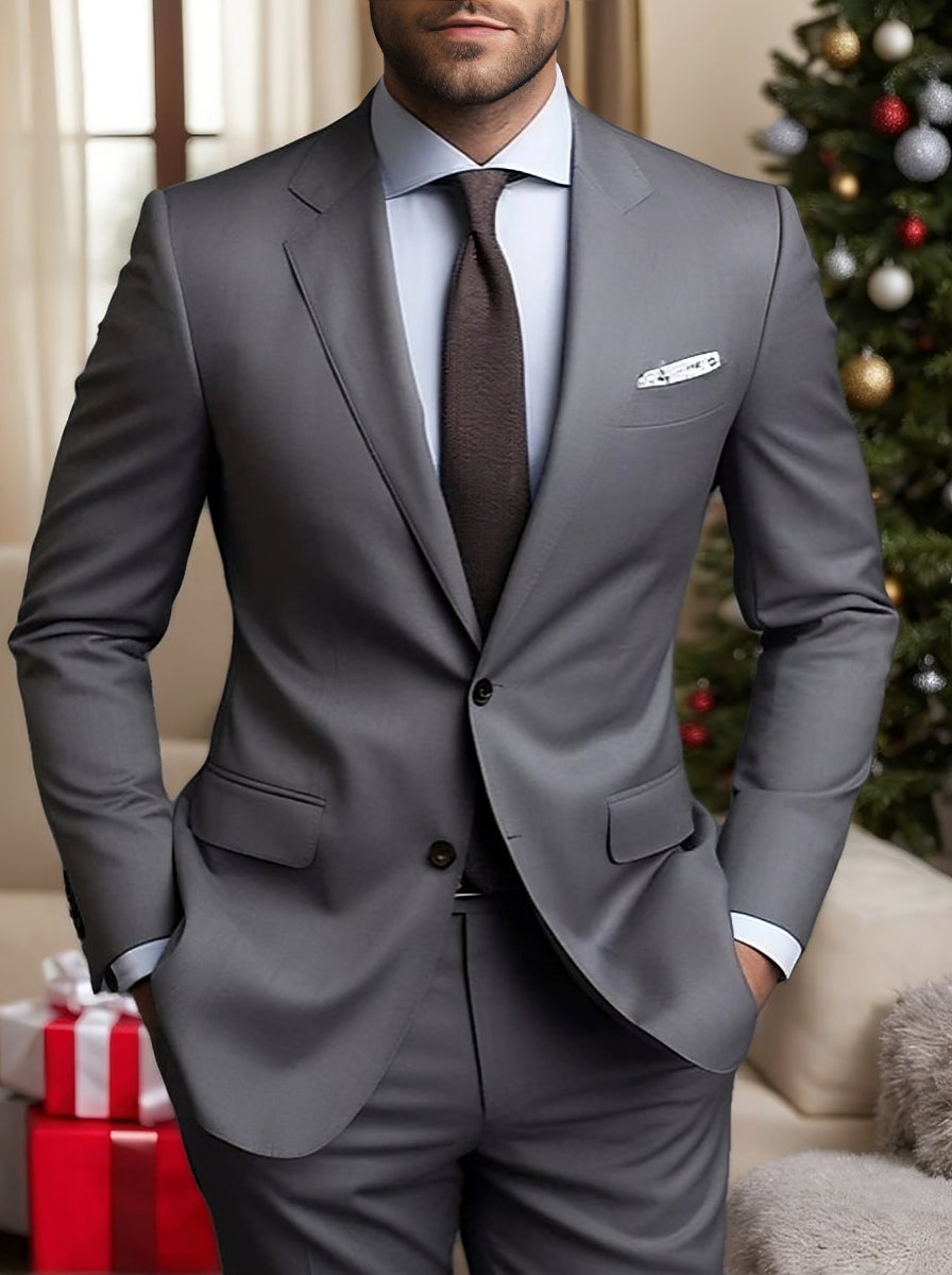 Costume de mariage élégant gris pour hommes | Deux pièces