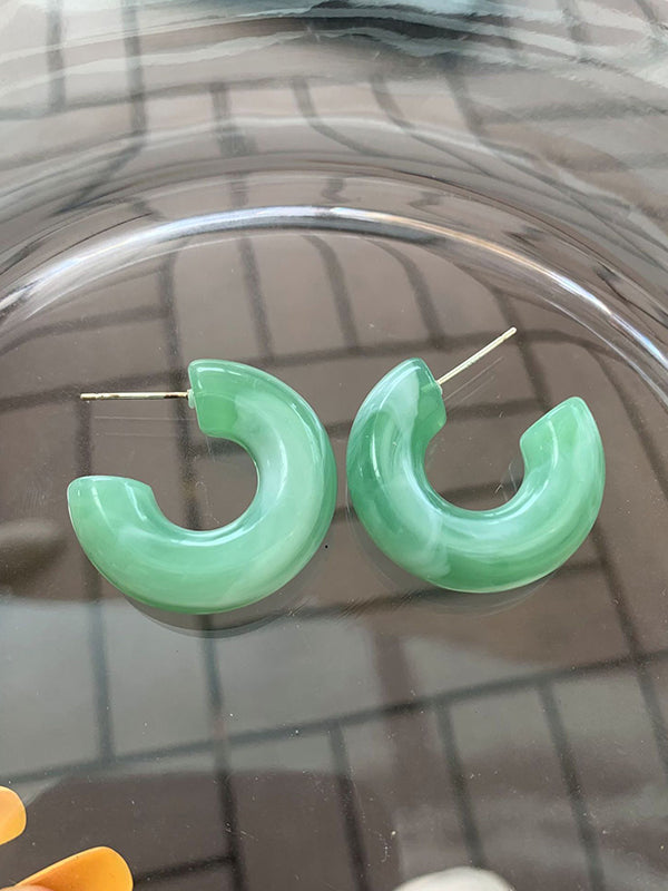 Boucles d'oreilles géométriques en acrylique simples et chics, 10 couleurs