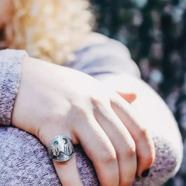 Bague Lune Bleu des Forêts