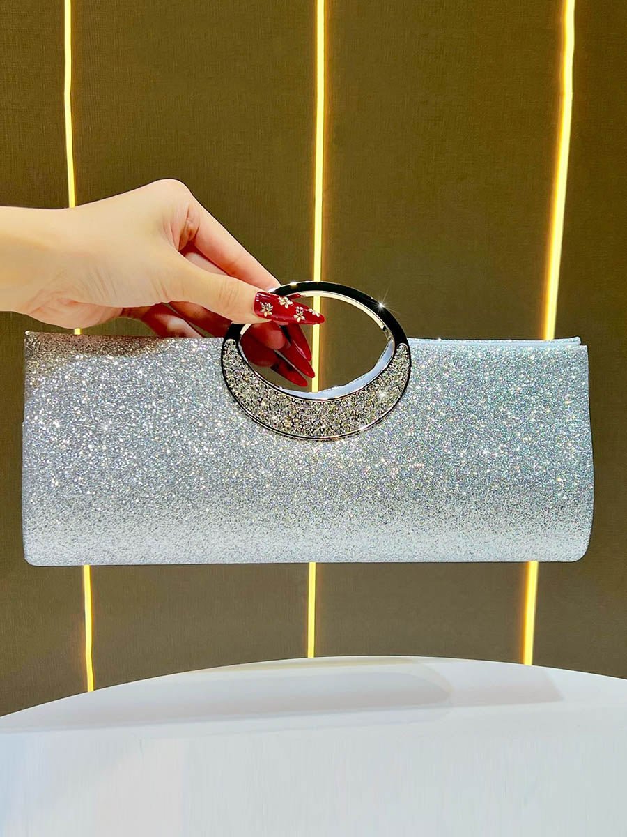 Sac à main à chaîne, à strass, à sequins