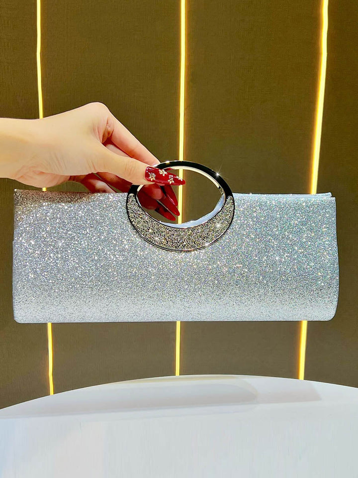 Sac à main à chaîne, à strass, à sequins