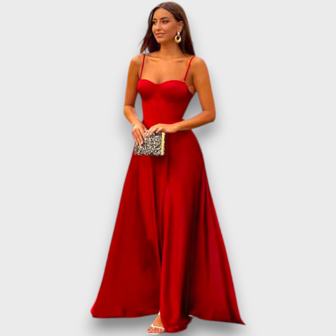 Victoria – Robe de soirée sans épaules avec lacets au dos