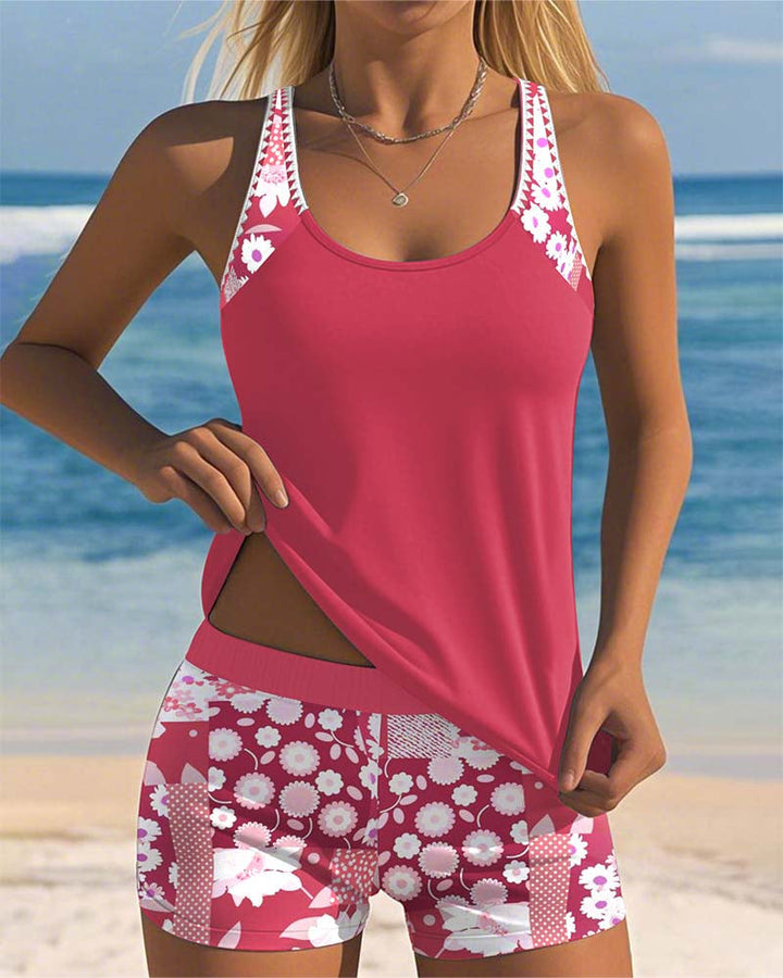 Felicia | Ensemble de Tankini à Imprimé Floral pour Femmes