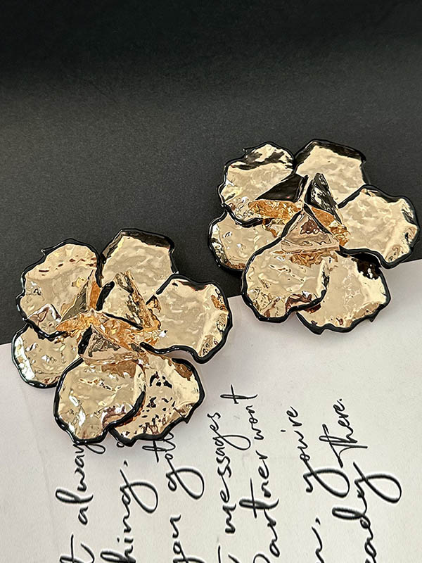 Boucles d'oreilles géométriques en forme de fleur