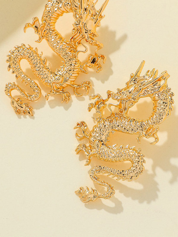 Boucles d'oreilles pendantes en forme d'animal, couleur unie