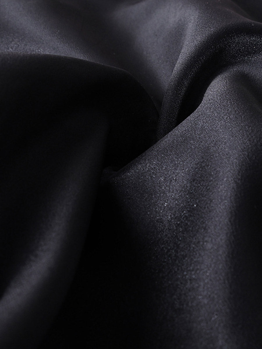 Jupe superposée transparente à taille élastique, taille haute, à empiècements, couleur unie